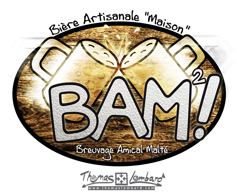 Logo en couleur et finalisé de la bière BAM²!